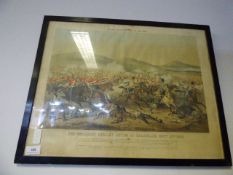 Print of The Brilliant Cavalry Action at Balaclava in 1854