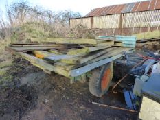 Single axle flat farm trailer