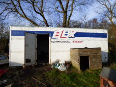 20 ft GRP Lorry Body with Daylight Roof, Side Door and Roller Door to Rear