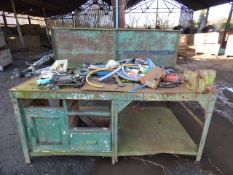 Engineers Work Bench Fitted with Record Engineers Vice