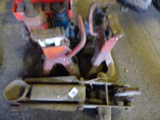 3 Bottle Jacks, Pair of Axel Stands and a 2 Tonne Trolley Jack