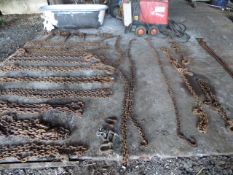 14 Assorted Sets of Lifting Chains, Shackles, Sylvester's, ETC