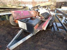 Twin Axel Galvanized Open Trailer on 50mm Ball Coupling Complete with Assorted Scrap Metal