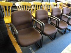 *6 Tubular Reception Chairs