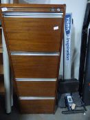 Sapele Mahogany 4 Drawer Foolscap Filing Cabinet