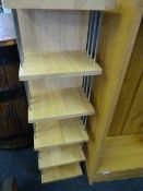 Pine and Chrome CD Rack