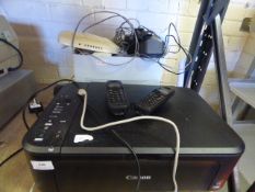Box Containing Cordless Telephone, Computer Router and Canon Pixma All in one Printer