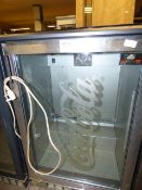 *Gamko Single Door Bottle Cooler - Black & Stainless Steel Finish