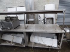 *Stainless Steel Servery Unit with Over Head Light Gantry