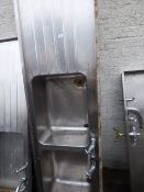 *Stainless Steel Commercial Double Sink Unit with Left Hand Drainer