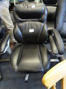 *Black Leather Student Chair