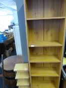 Simulated Pine Open Fronted Bookcase