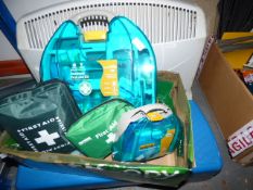 *Box containing First Aid Kits - Electric Heater & Step
