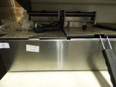 *2 Basket 2 Compartment Stainless Steel Fryer Ref 405