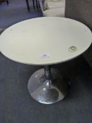 *Circular Table on Chrome Pedestal