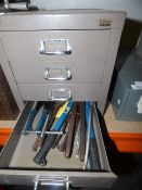 4 Drawer Cabinet containing Assorted Spanners - Tin Snips etc