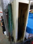 Wood Locker containing Quantity of Gardening Tools