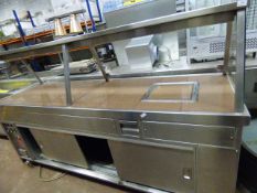 *Stainless Steel and Plate Glass Carvery Unit with Simulated Granite Hot Plate Top