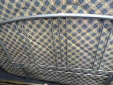 Silver and Beech Tubular Headboard