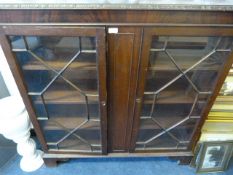 Mahogany Glazed Cabinet on Bracket Feet