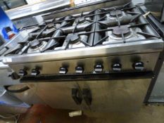 Parry 6 Burner Commercial Gas Cooker over Oven