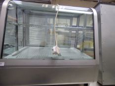 Refrigerated Counter Top Plate Glass and Silver Display Cabinet