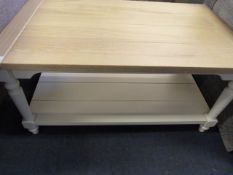 Limed Oak Occasional Table on Painted Base