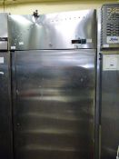 *Stainless Steel Single Door Upright Refrigerator  - Untested