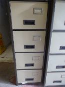 4 Drawer Foolscap Filing Cabinet Coffee and Cream