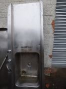 *Stainless Steel Commercial Sink Top with Right Hand Drainer and Pan Shower