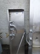 *Stainless Steel Splash Back with 2 Sets of Taps
