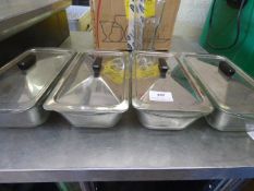 4 Pyrex Dishes with Covers