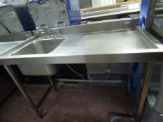 Stainless Steel Commercial Sink Unit with Right Hand Drainer