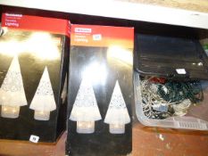Assorted Christmas Lighting - Pop Up Tree Decorations etc
