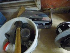 Washing Machine Motor, Box of Ironmongery and battery Charger