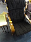Black and Timber Easy Chair