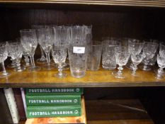 Quantity of Cut Glass