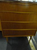 4 Drawer Teak Chest of Drawers