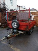 Scott Trailer Twin Axle Hydraulic Tipping Trailer on 50mm Ball Hitch Complete with Ladder Rack