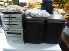 Technics Radio and CD Player with Speakers