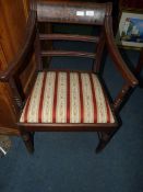 Carver Chair with Upholstered Seat