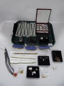 Tray of Assorted Decorative Simulated Pearl Necklaces - Costume Jewellery etc