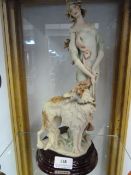 Lady & Dog figurine Entitled 