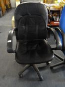 Black Leatherette Office Chair