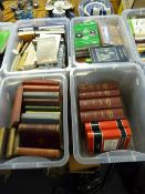 4 Boxes of Assorted Books including Novels - Encylopedias - History of Lincolnshire Books etc
