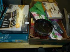Box containing Acrylic Paint Sets etc