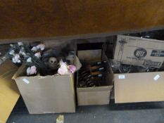 4 Boxes containing Glassware - Silver Plated Ware etc