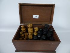 Carved Wood Chess Pieces