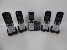 *Panasonic 5 Piece Cordless Telephone Set with Answer Phone