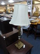 Brass Standard Lamp with Shade